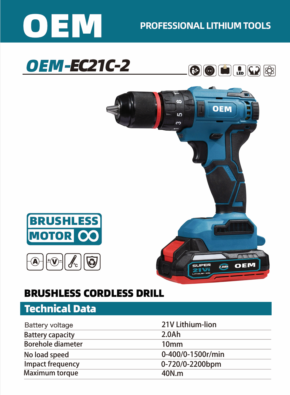 OEM 21C-2 Cordless Electric Impact Drills