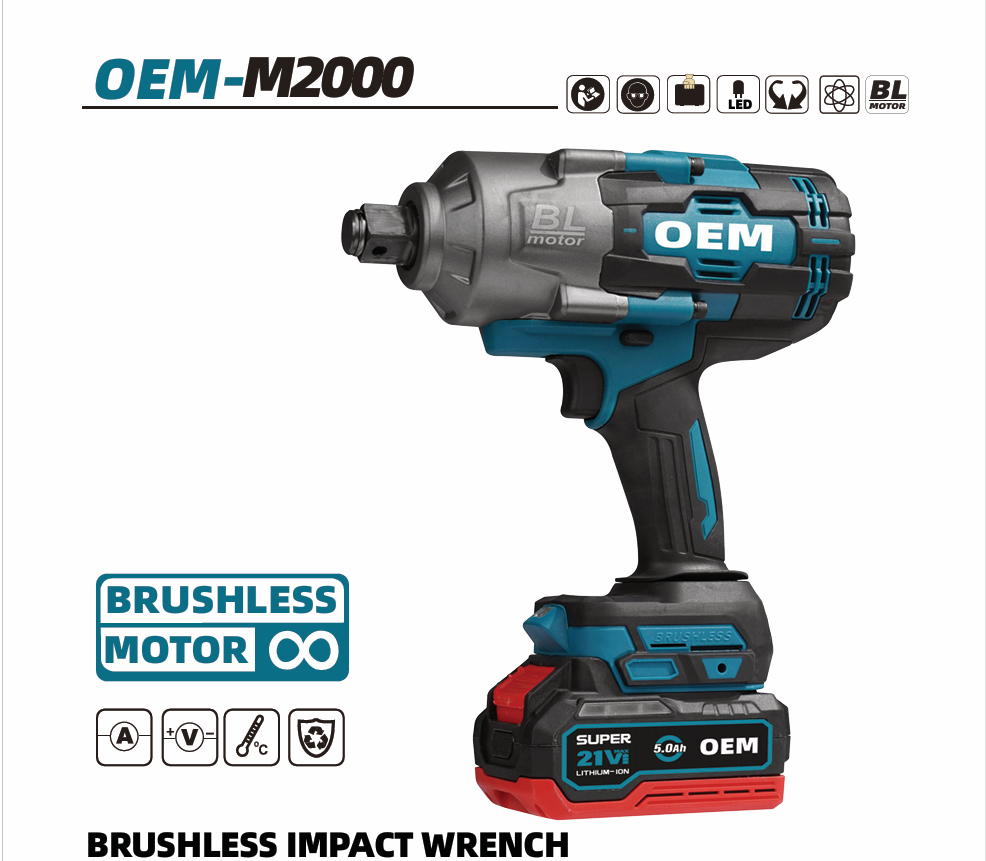 OEM-M2000 2000 N·m electric impact wrench 3/4