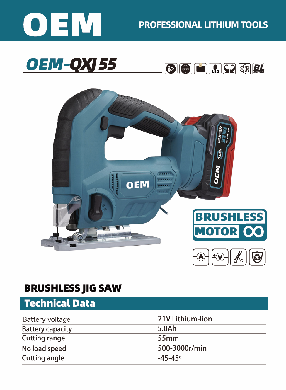 OEM-QXJ55 cordless jigsaw