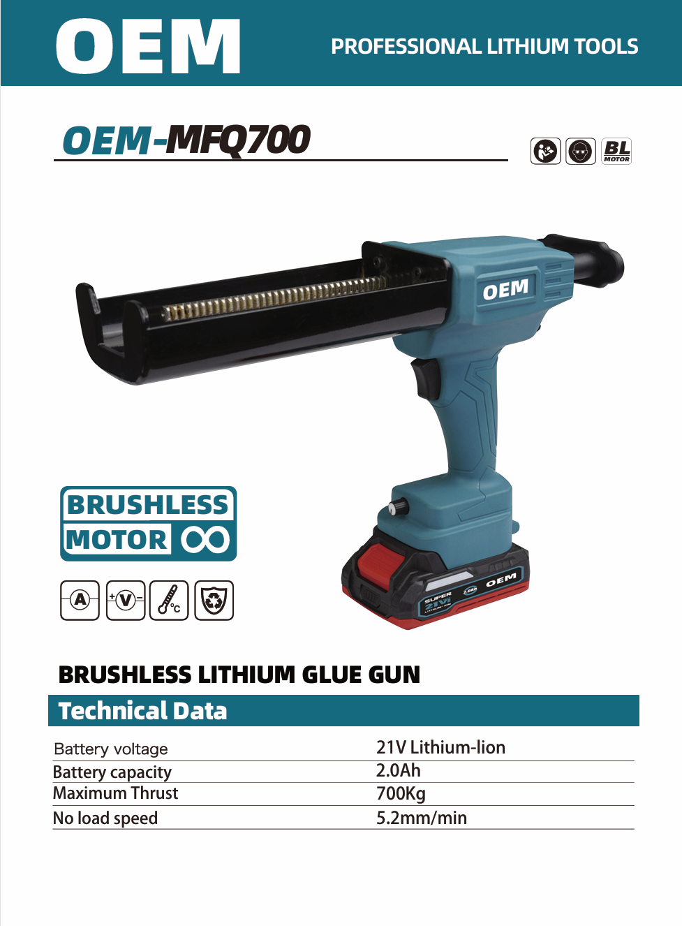 OEM-MFQ700 Electric Glue Gun